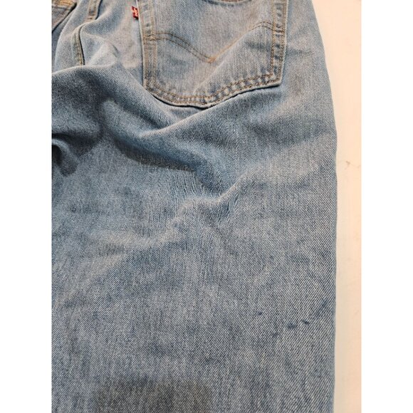 Levis Mens 505 Regular Fit Mid Rise Straight Leg Jeans Light Stonewash W33 L30 - Picture 5 of 11